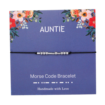 "ADORE YOU" Handmade Morse Code Bracelets