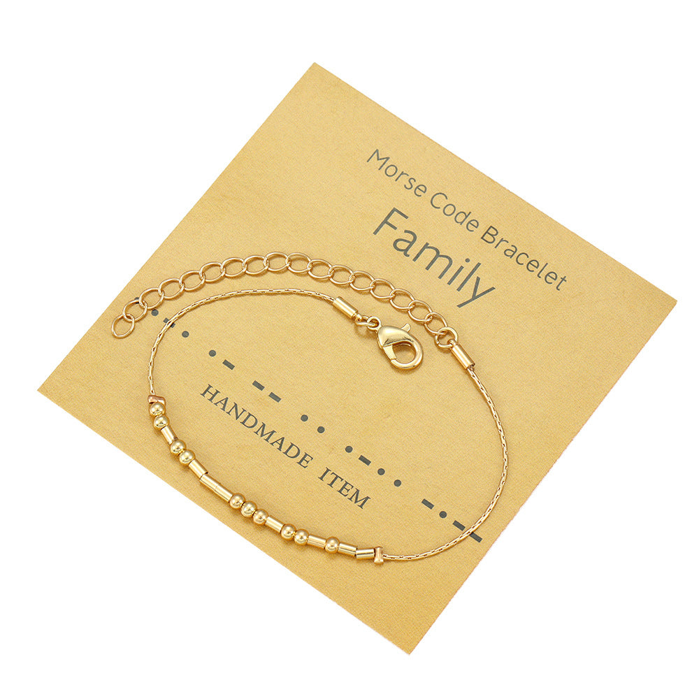 "Fuck Off" Handmade Golden Morse Code Bracelets